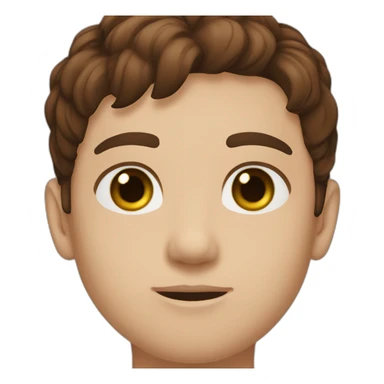 Dark chestnut hair with a hazel eye soft boy sticker