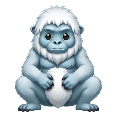 squatting yeti  sticker