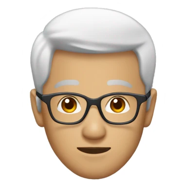 asian man with wearning glasses, face should've rounded. could you mave as a profile picture? eyes to be blackish brown sticker