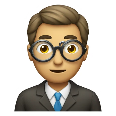 Man with magnifying glass  sticker