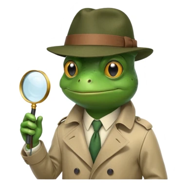 Frog detective  sticker