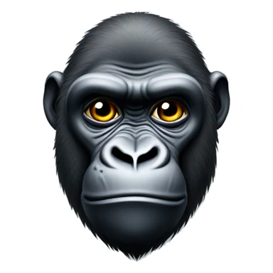 Gorilla with both eyes looking left sticker