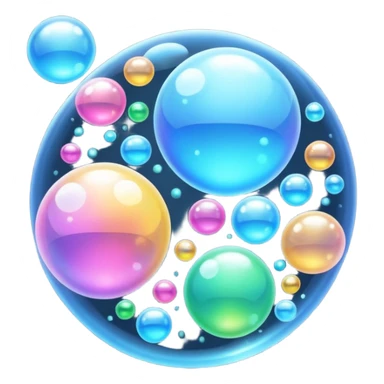 Bubbles and sparkles sticker