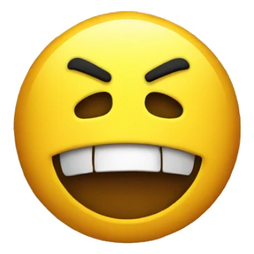 mad yellow face emoji with lighting in the background  sticker