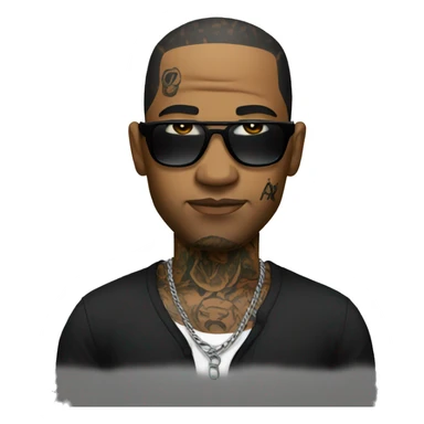 Gangster with tattoos sticker