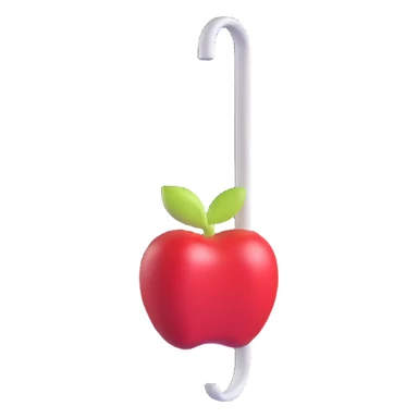 sleek white wall-mounted coat hooks in apple-inspired minimalist design sticker