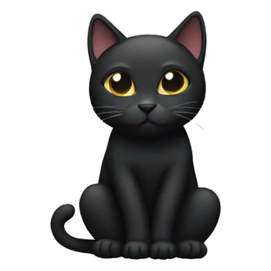 Praying black cat sticker