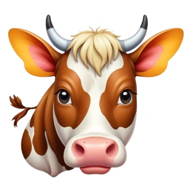 Butter fly with a cow sticker