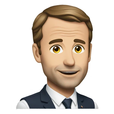 macron en plein show sticker