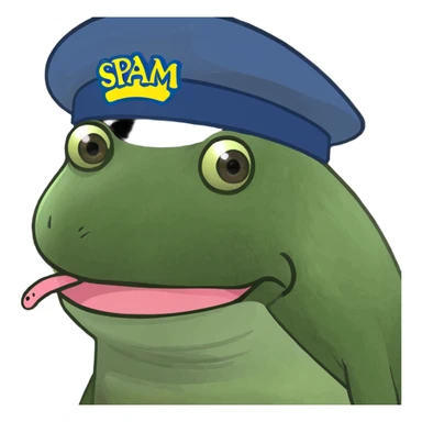 SPAM hat sticker