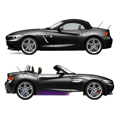 black bmw z4 with purple rims sticker