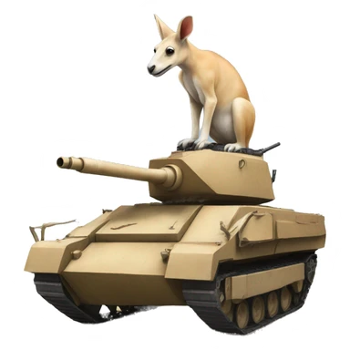 kangaro on a tank sticker