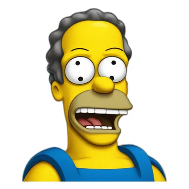 Homer Simpson with flag of Gabon sticker