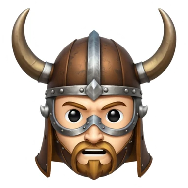 Solo el casco vikingo con cuernos sin cara de persona sticker