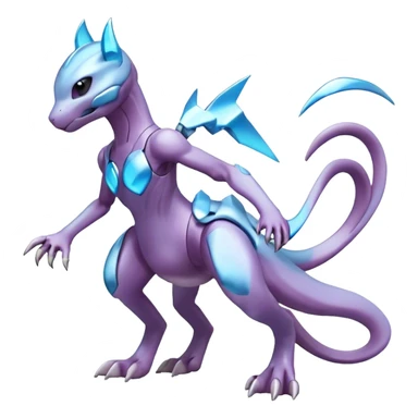  Cool Edgy Shiny Legendary Mewtwo-Digimon-Genesect-Palkia-hybrid full body sticker