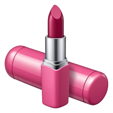 labial bordo con packaging cromado y algun detalle en rosa en el packaging sticker