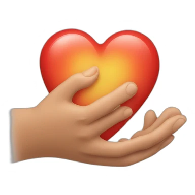 Coeur des mains sticker