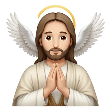 Jesus praying hands with a dove of peace flying above sticker