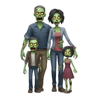 zombie family sticker