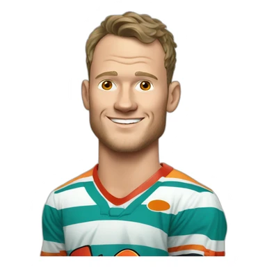 Jonathan Toews as a beach bum  sticker