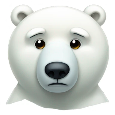 cute polar bear sad sticker