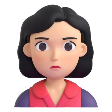 sad woman frowning sticker