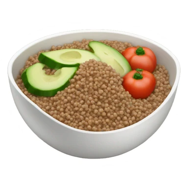 Bowl of buckwheat with veggies sticker