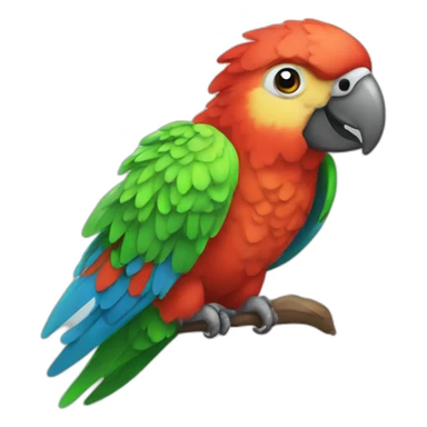 happy animal parrot sticker