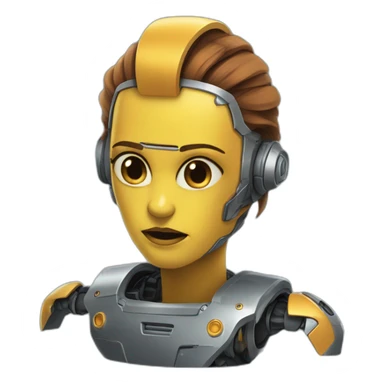 La cara de un robot sorprendido sticker