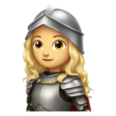 blonde girl in armor cape sticker