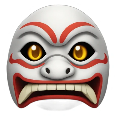 tengu mask smile sticker