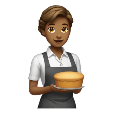 Jeune et belle serveuse sticker