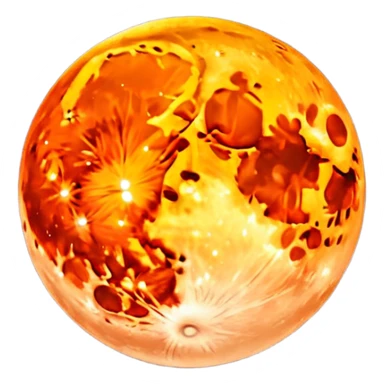 Moon being orange  sticker