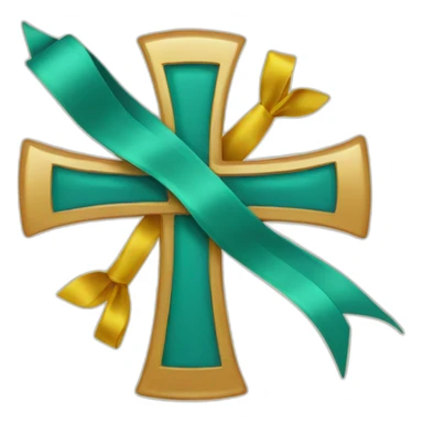 protestant Cross & Ribbon sticker