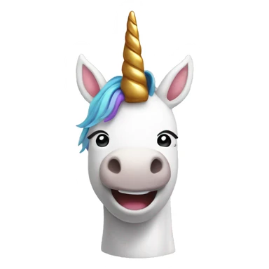 happy face with unicorn horn called penny sticker