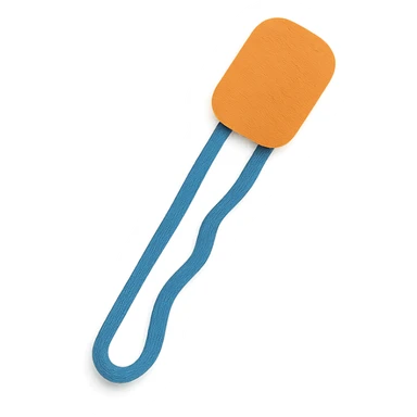 a hairpin, paper craft style sticker