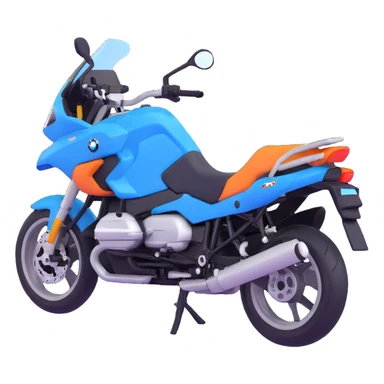 blue BMW motorcycle sticker