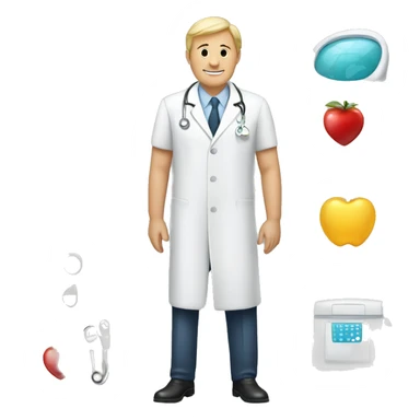 A rich healthy person with healthcare facilites sticker