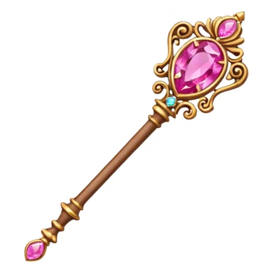 magic wand with pink gem sticker