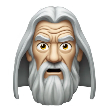 Gandalf from 'The Lord of the Rings', angry sticker
