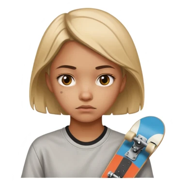 skateboarder girl mugshot sticker