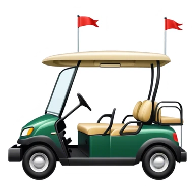 Deep green golf cart sticker