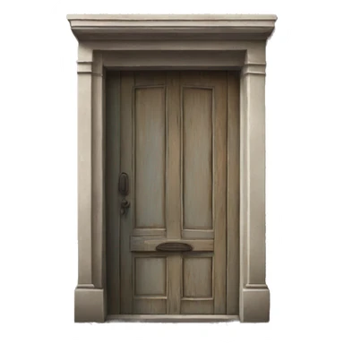 An old door on the street sticker