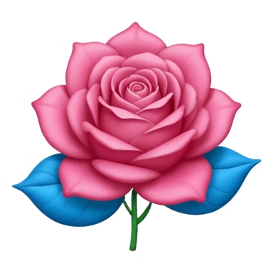 Um emoji de rosa azul sticker