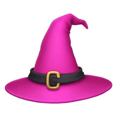 Pink witch hat sticker