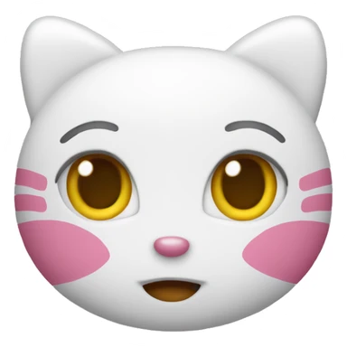 hello kitty with heart eyes  sticker