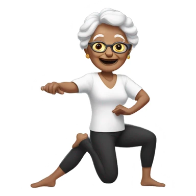 Grandma doing the splits sticker