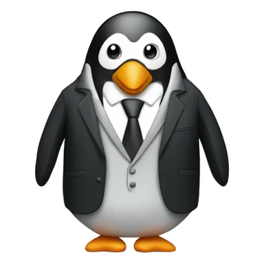 Penguin in a blazer sticker