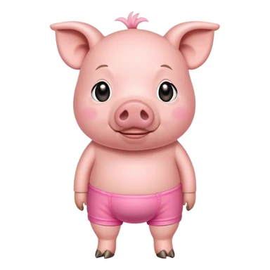 A pig with no pants on sticker