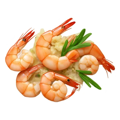 Garlic Butter Shrimp in a plate sticker